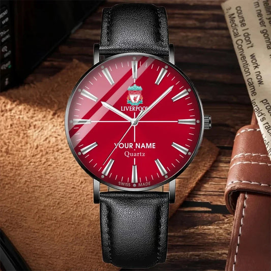 Personalized Liverpool Quartz Leather Watch