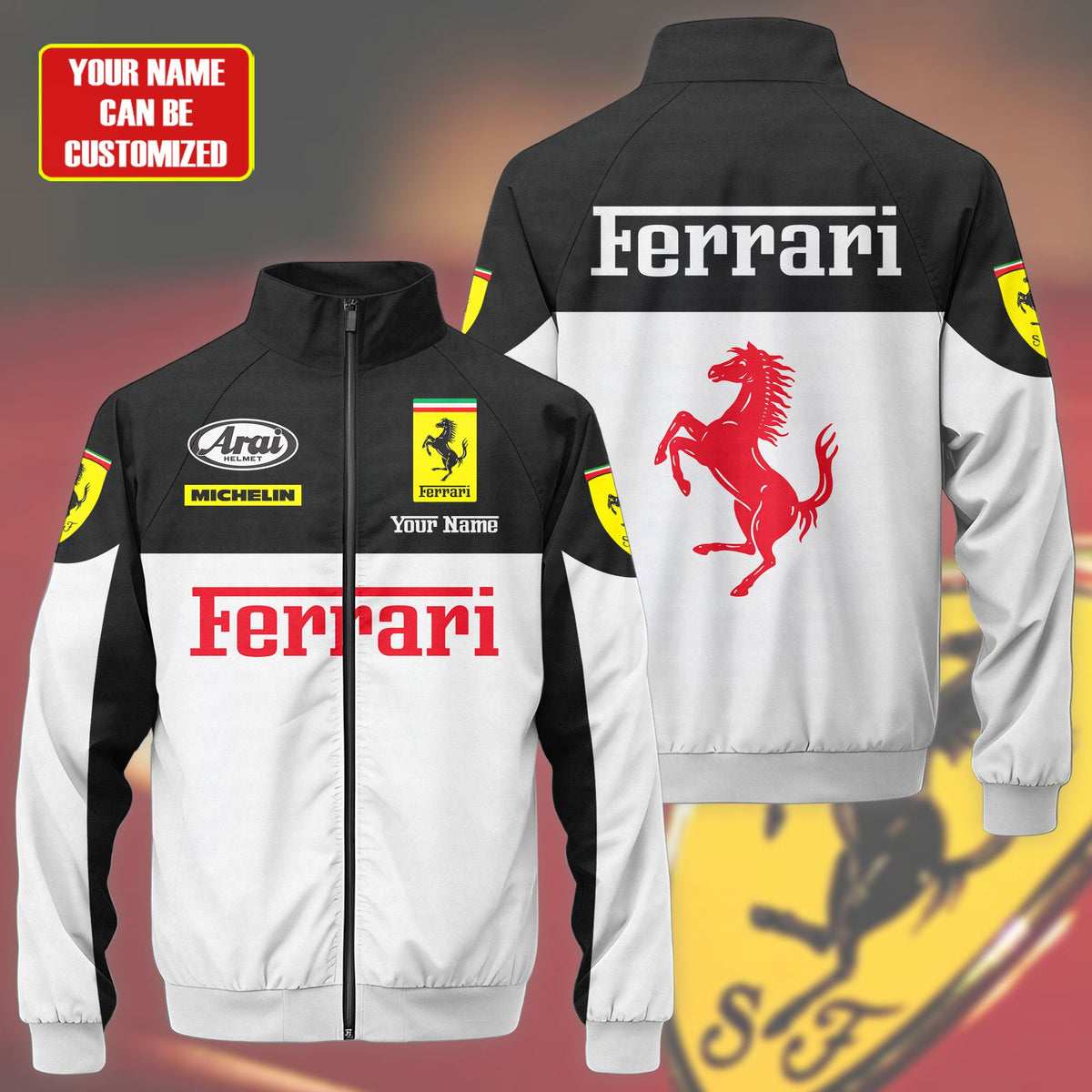SF F1 Racing Zipper Stand Collar Jacket 3D V14