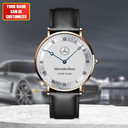 Personalized Merc Breguet Classique Quartz Leather Watch Q220304