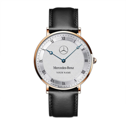 Personalized Merc Breguet Classique Quartz Leather Watch Q220304