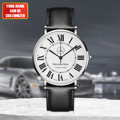 Personalized Merc Ronde Quartz Leather Watch