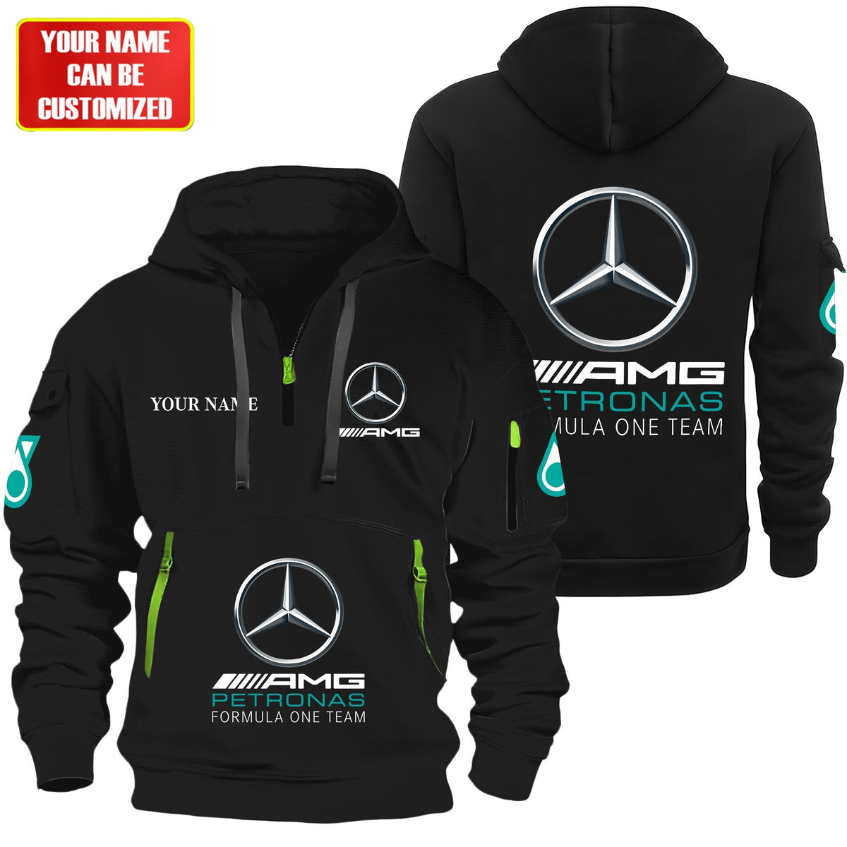 Personalized Merc AMG Petronas Zip-Hoodie Cotton Jacket V2