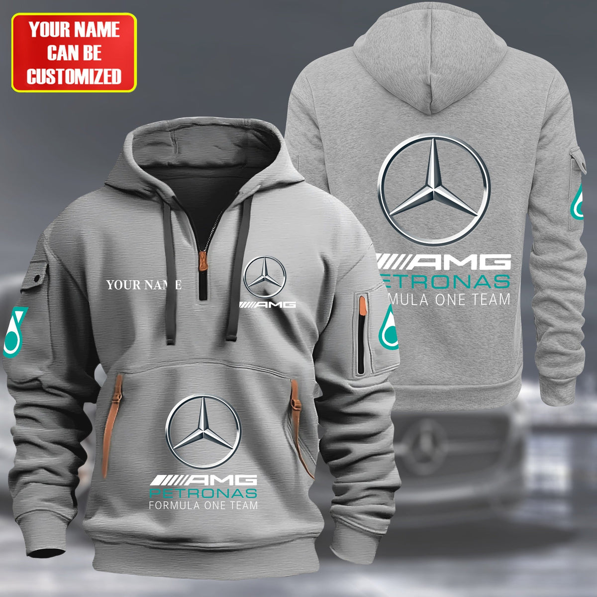 Personalized Merc AMG Petronas Zip-Hoodie Cotton Jacket V2
