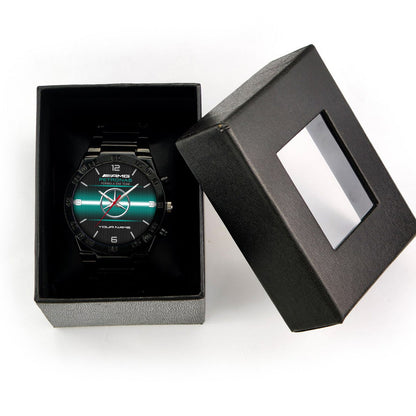 Personalized Merc Petronas Dial Steel Watch