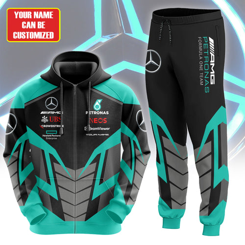 Personalized Merc AMG Petronas 3D All over Printed Hoodie and Sweatpants set V3