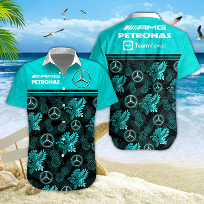 Merc AMG Petronas Tropical Hawaii Shirt Beach Short V14