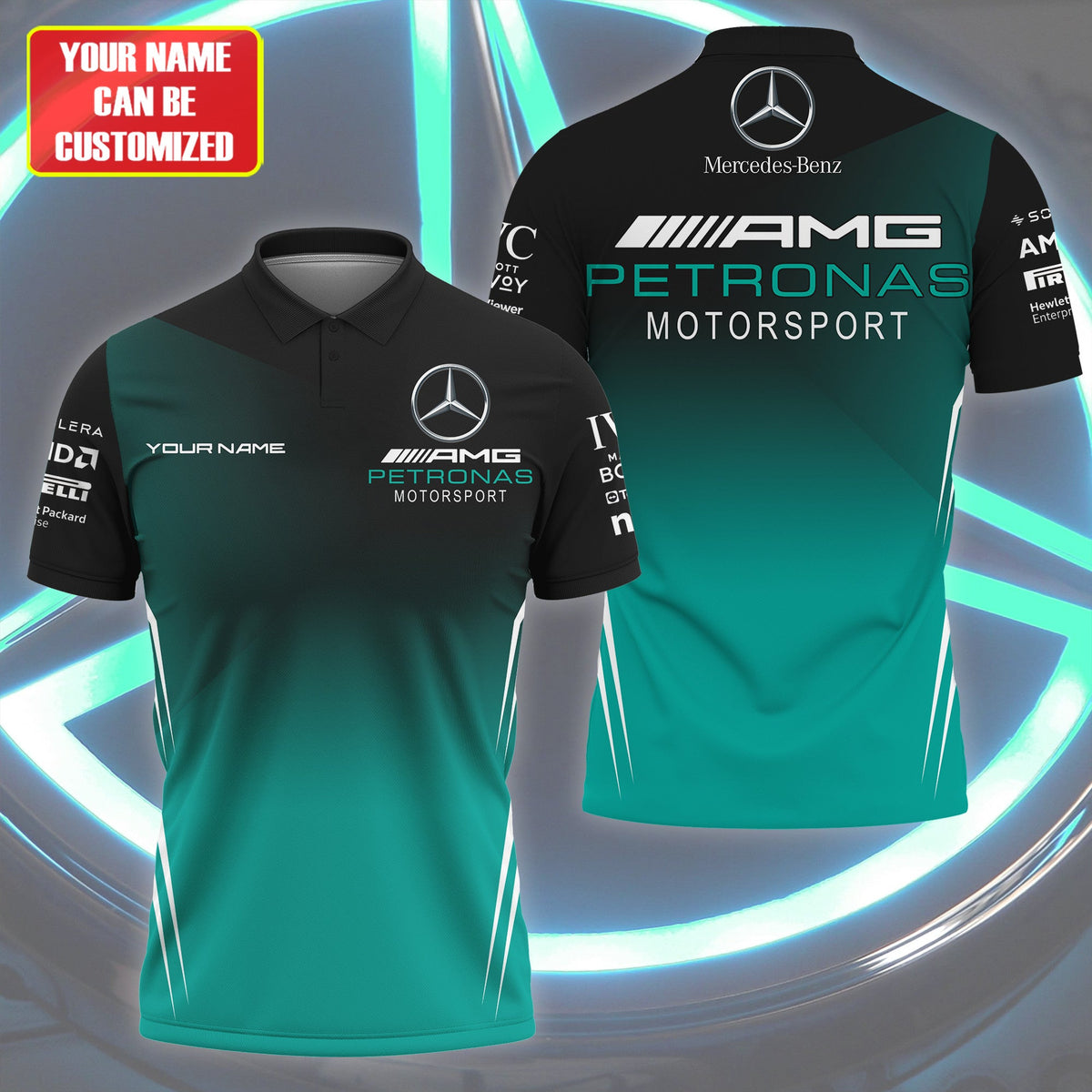 Personalized Merc AMG Petronas 3D Full Printing Set ,Merc AMG Petronas Shirt , Hoodie , Short , Polo ,hawaii V3