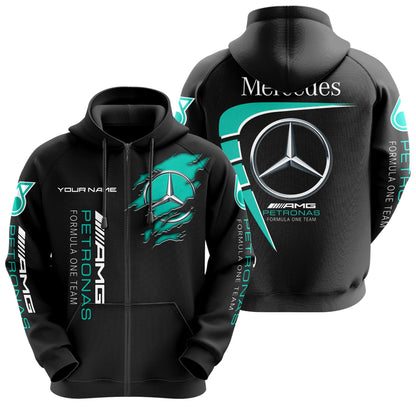 Personalized Merc AMG Petronas Classic 3D All over Printed Hoodie and Sweatpants set