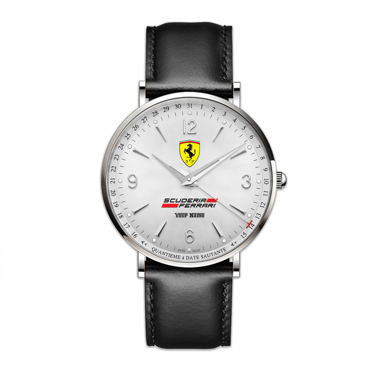 Personalized SF Jaeger Quartz Leather Watch Q160404