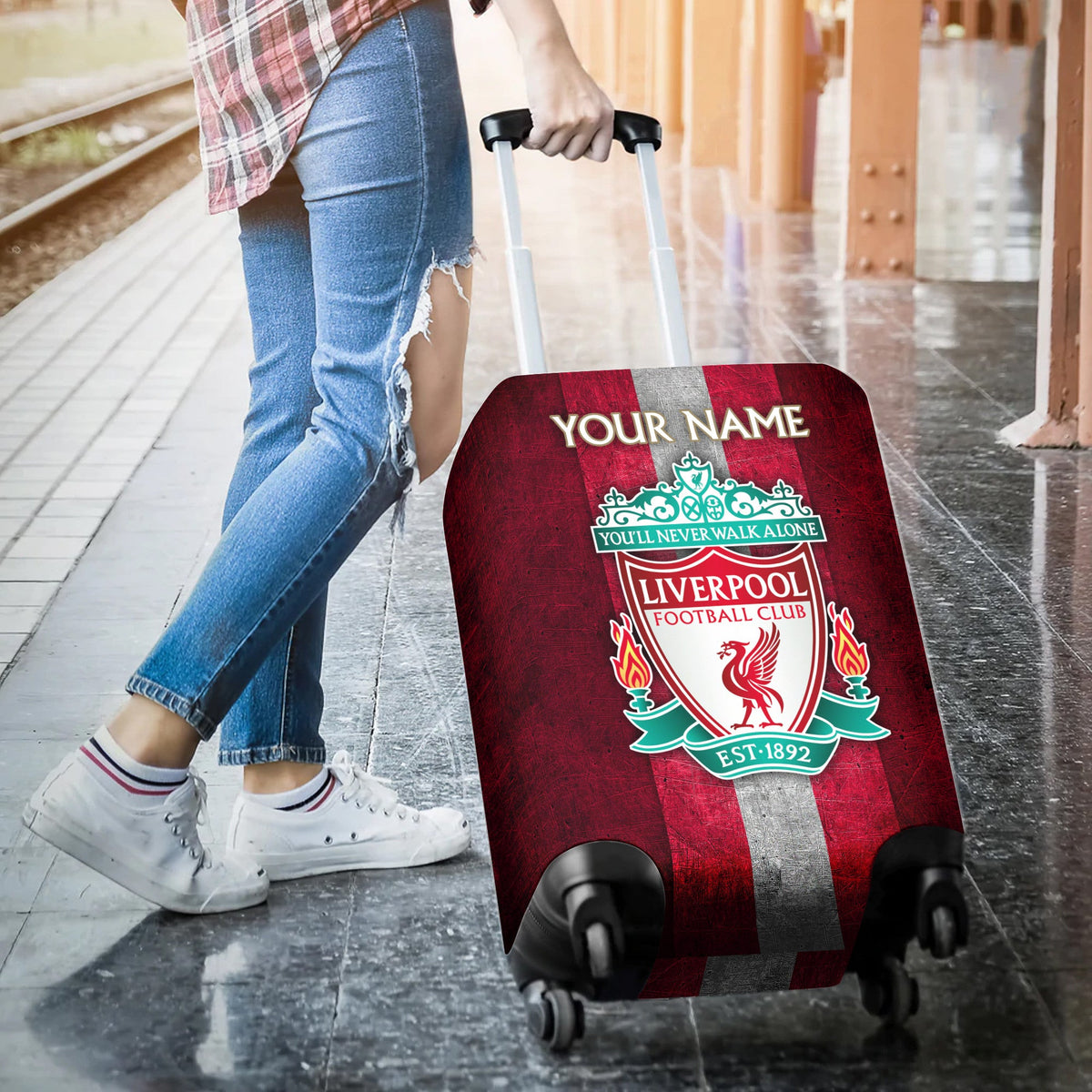 Personalized Liverpool Luggage Cover V1
