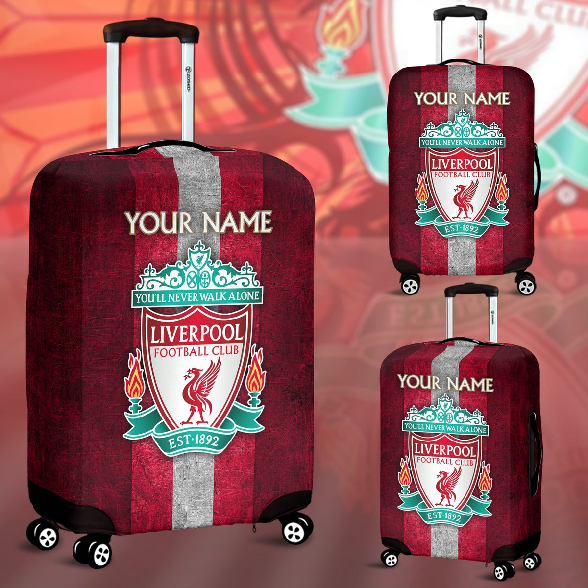 Personalized Liverpool Luggage Cover V1