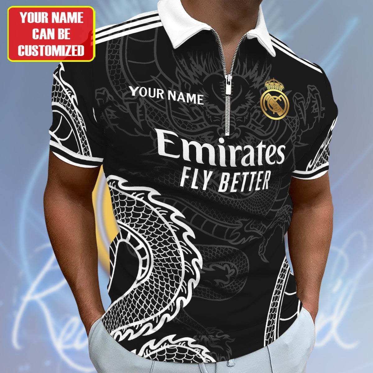 Personalized Real Madrid Dragon 3D Full Printing Set , Real Madrid Shirt , Hoodie , Short , Polo ,hawaii