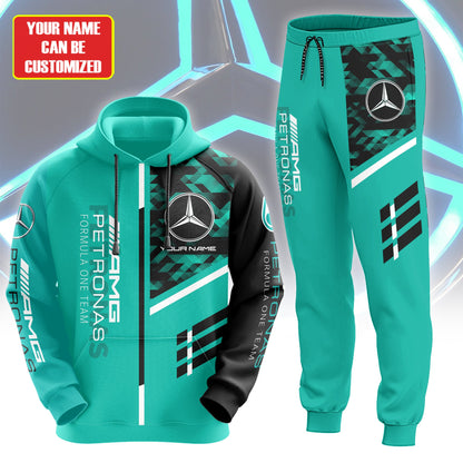 Personalized Merc AMG Petronas Q6 3D All over Printed Hoodie and Sweatpants set