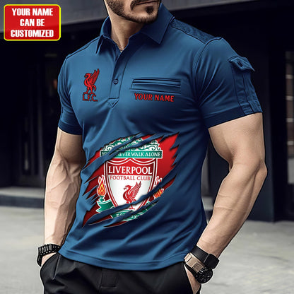 Personalized Liverpool Tear Sport Men Polo Short Sleeve Shirt