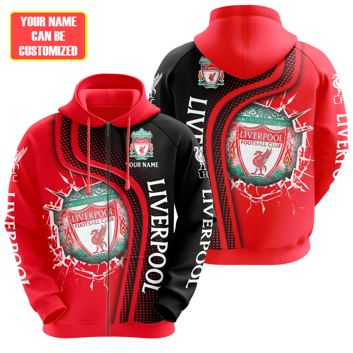 Personalized Liverpool Q18 3D All over Printed Hoodie and Sweatpants set