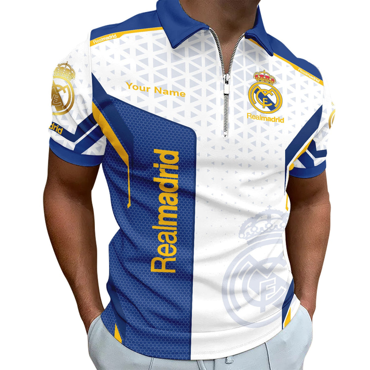 Personalized Real Madrid 3D Full Printing Set , Real Madrid Shirt , Hoodie , Short , Polo ,hawaii V16