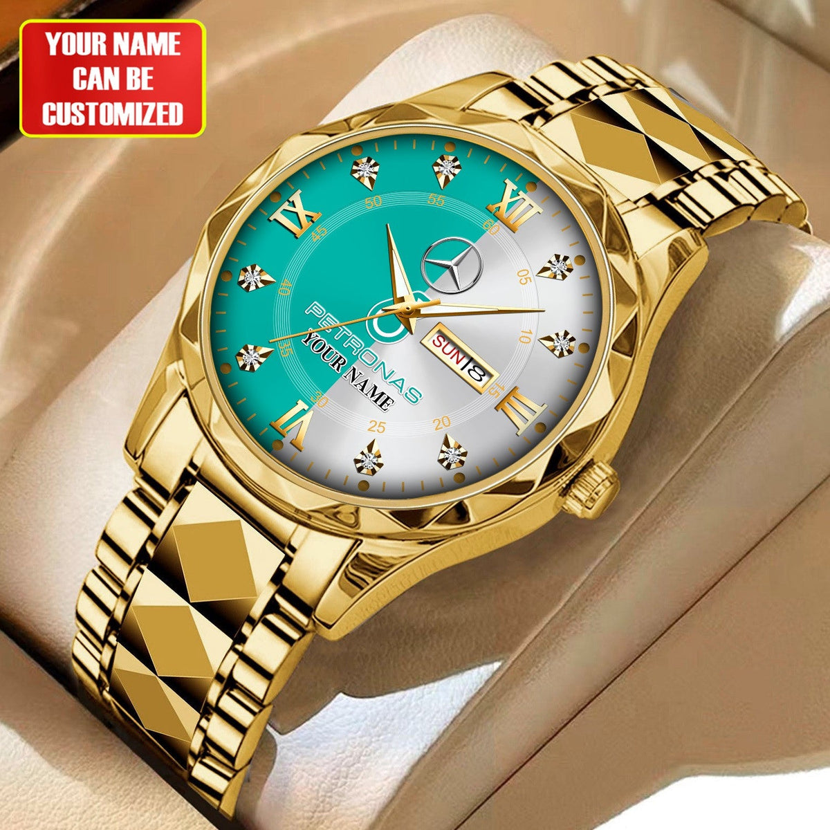 Personalized Merc AMG Petronas Alloy Charley Watch