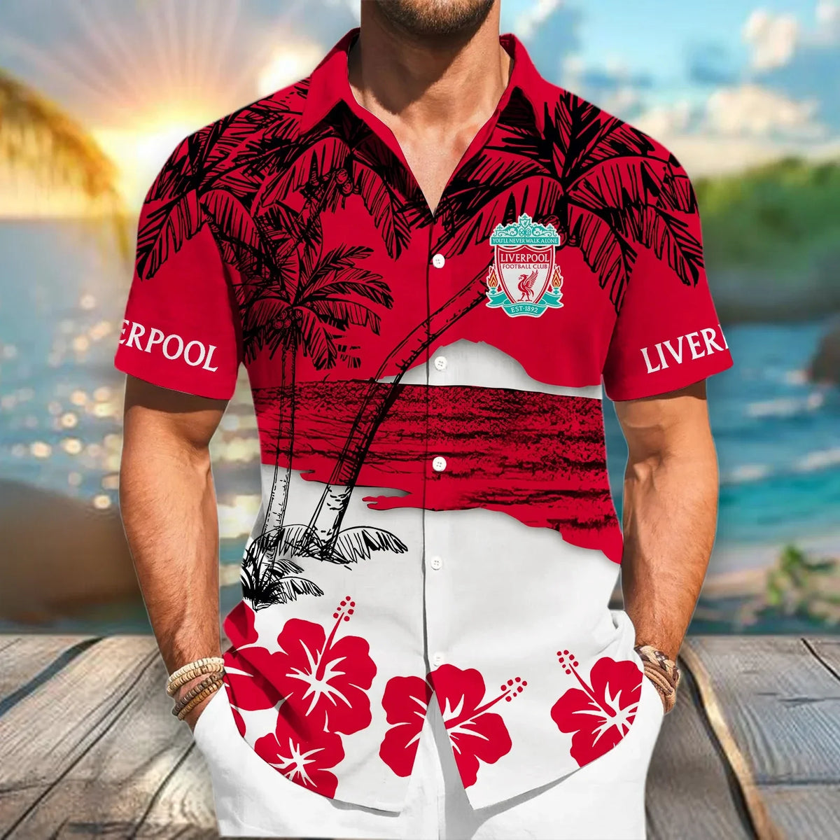 Liverpool Tropical Hawaii Shirt Beach Short