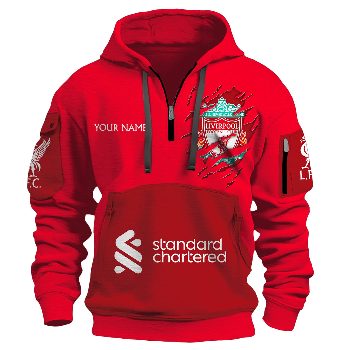 Personalized Liverpool Tear 3D Zip-Hoodie Cotton Jacket