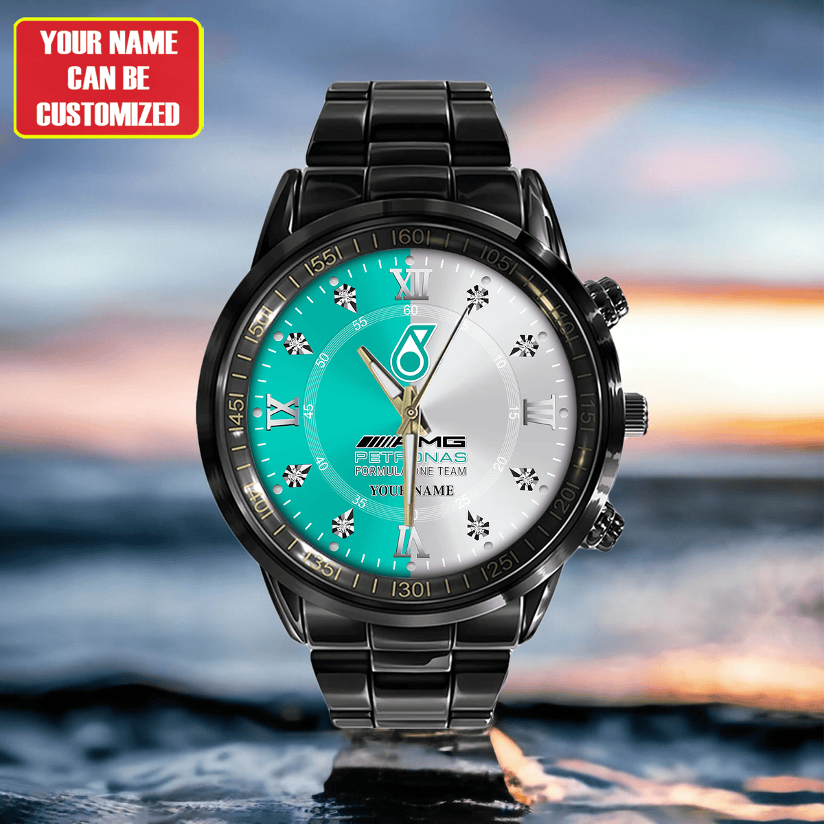 Merc AMG Petronas Luxury Stainless Steel Watch