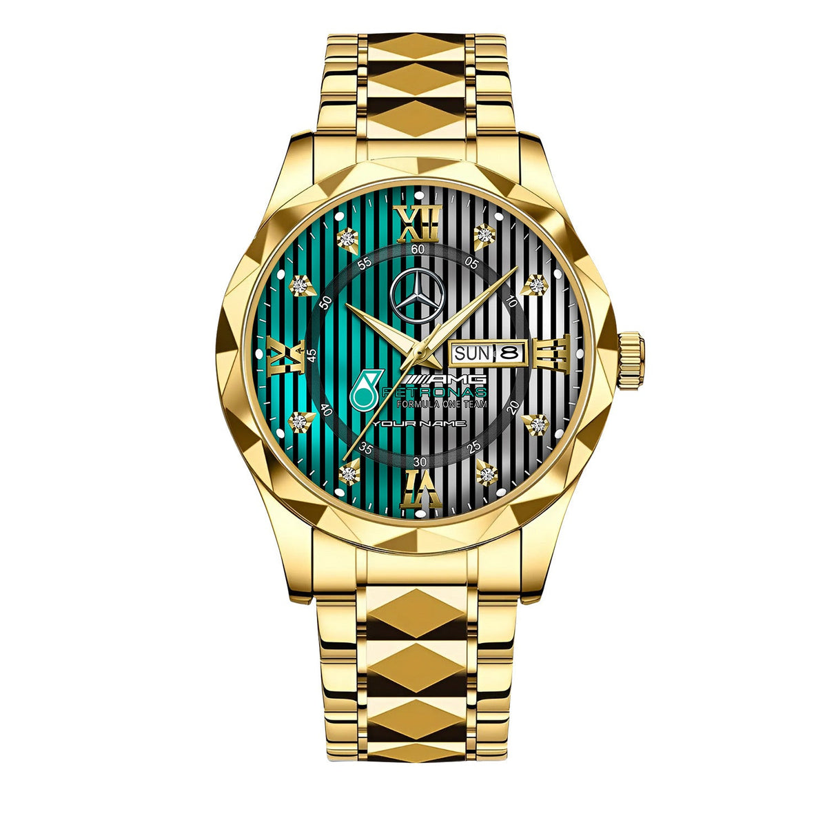 Personalized Merc AMG Petronas Alloy Charley Watch V2