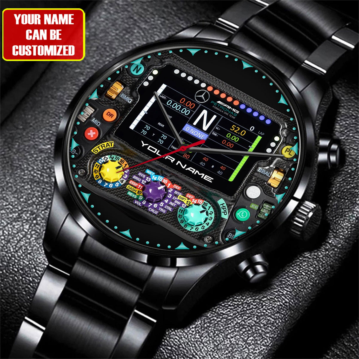 Merc AMG Petronas Cockpit Luxury Stainless Steel Watch