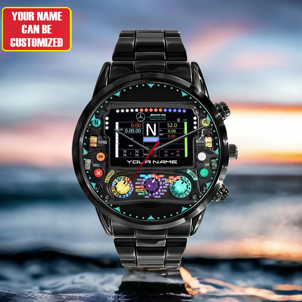 Merc AMG Petronas Cockpit Luxury Stainless Steel Watch