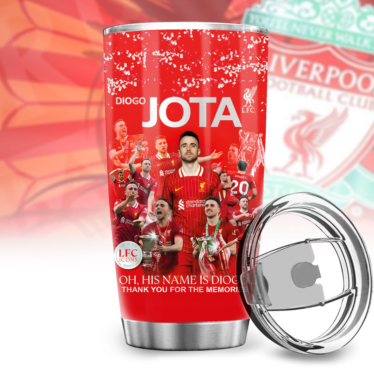 Liverpool Diogo J Stainless Tumbler 20oz 30oz Cup