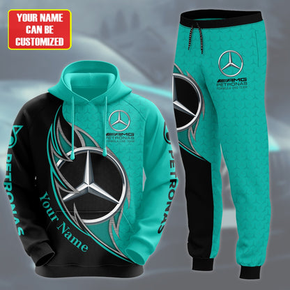 Personalized Merc AMG Petronas Q7 3D All over Printed Hoodie and Sweatpants set