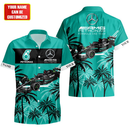 Personalized Merc AMG Petronas Tropical Hawaii Shirt Beach Short V16