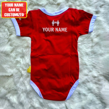 Customized Liverpool Soccer Jersey , Baby Rib Bodysuit Sizes V3