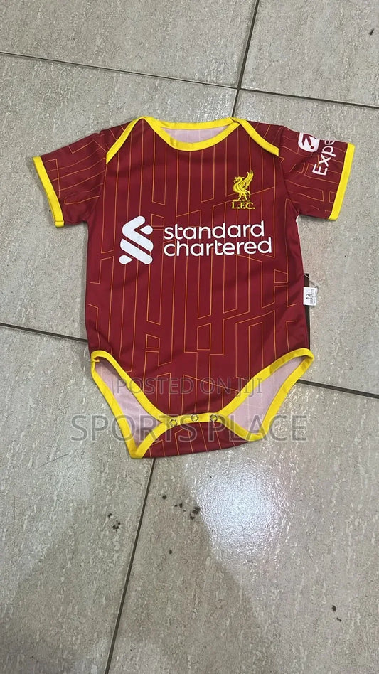 Customized Liverpool Soccer Jersey , Baby Rib Bodysuit Sizes V7