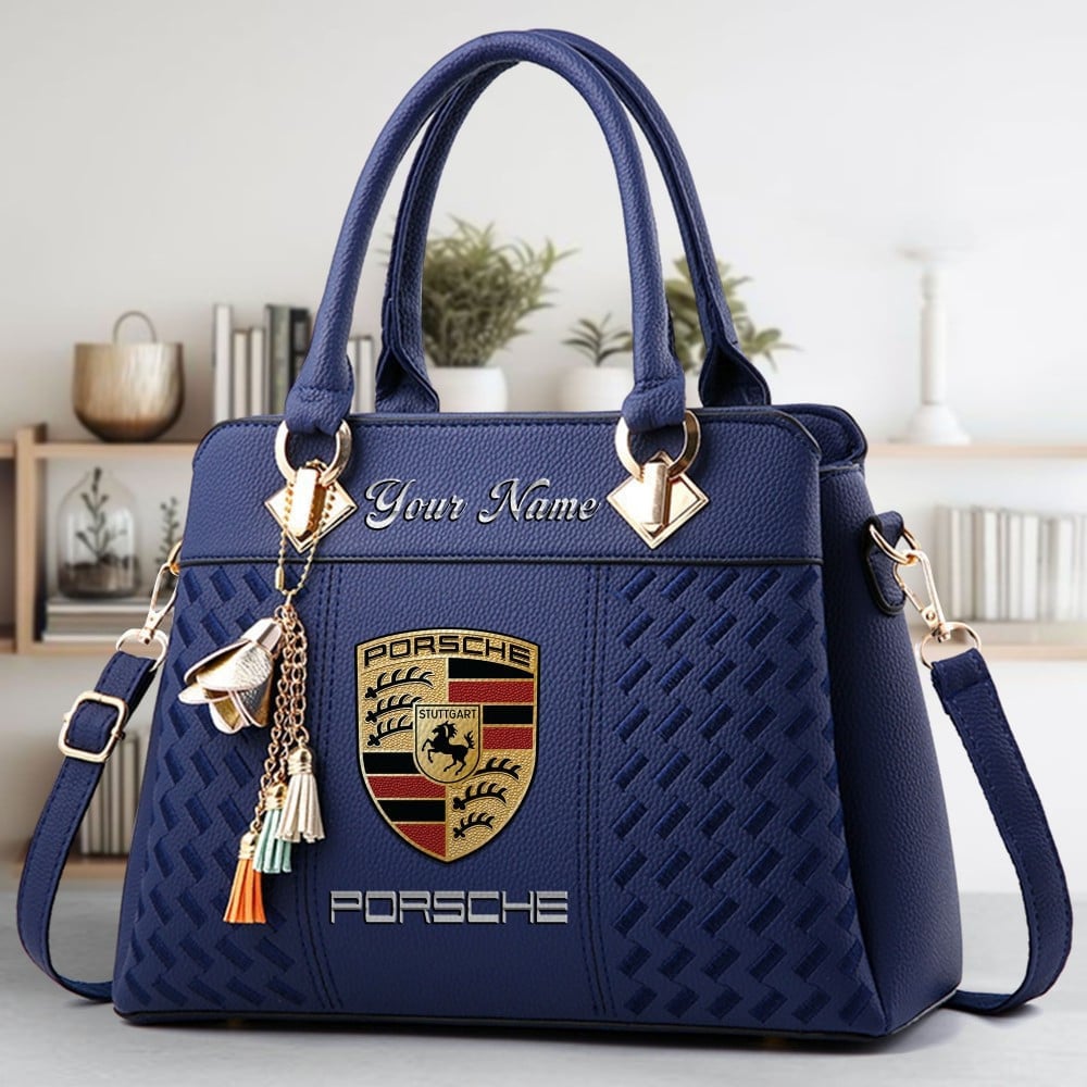 Pors Custom Name Classic Leather Handbag