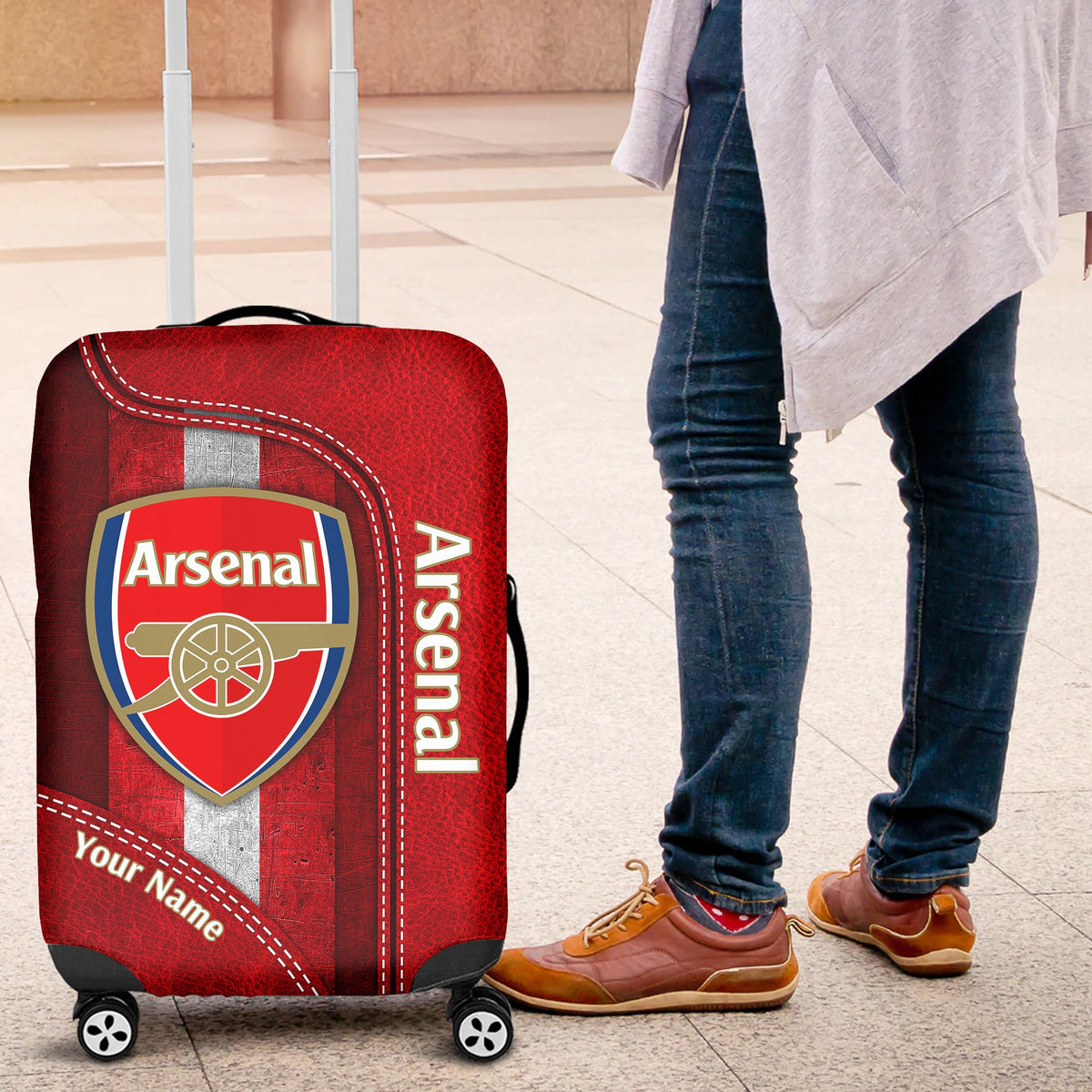 Personalized Arsenal Luggage Cover
