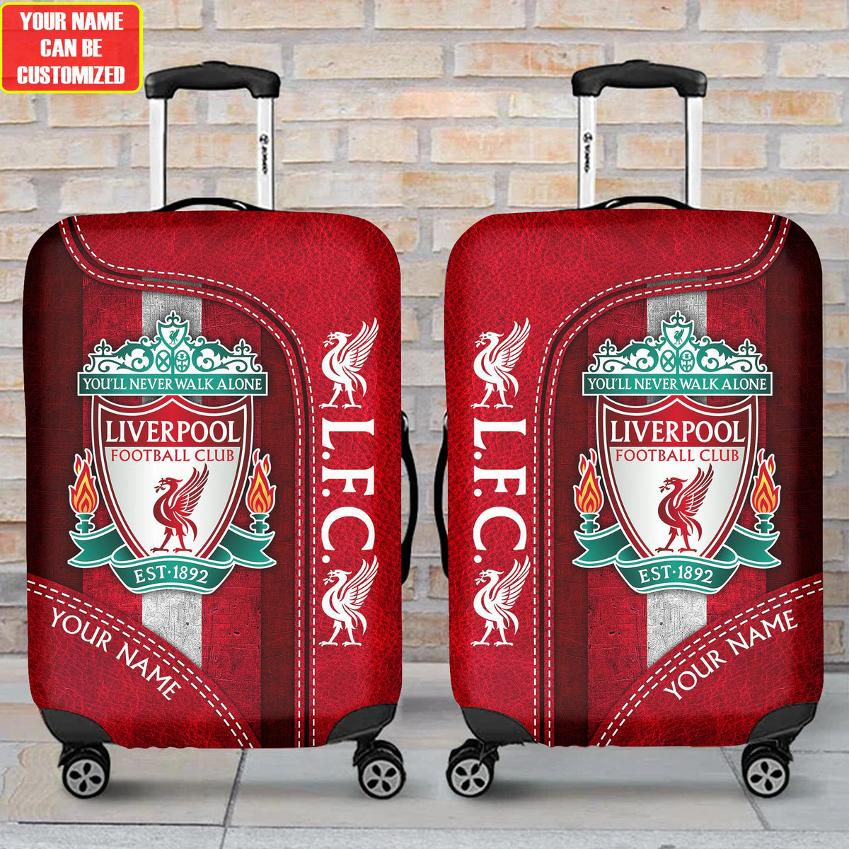 Personalized Liverpool Luggage Cover