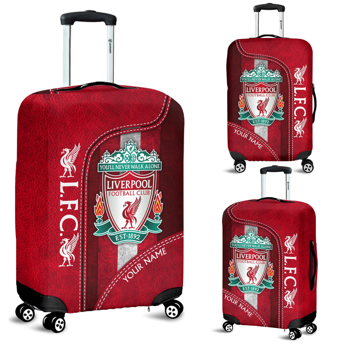 Personalized Liverpool Luggage Cover