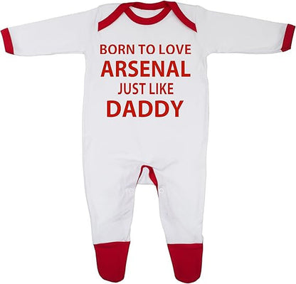 Born to Love Arsenal Customized Baby Rib Sleepwear