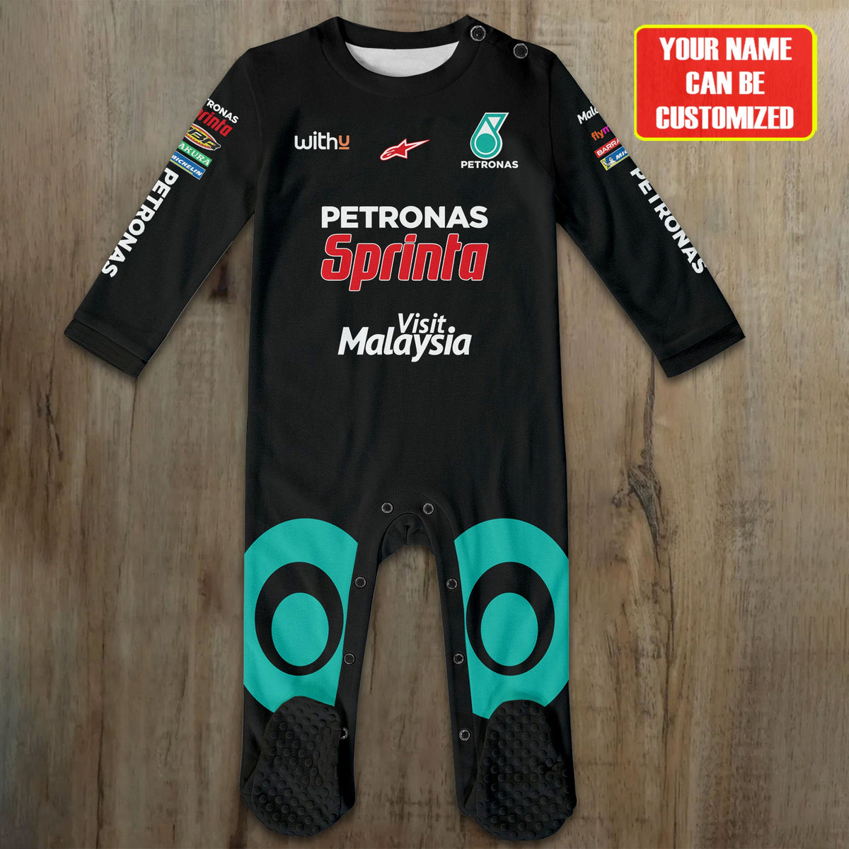 Merc Petronas Racing Customized Baby Rib Sleepwear