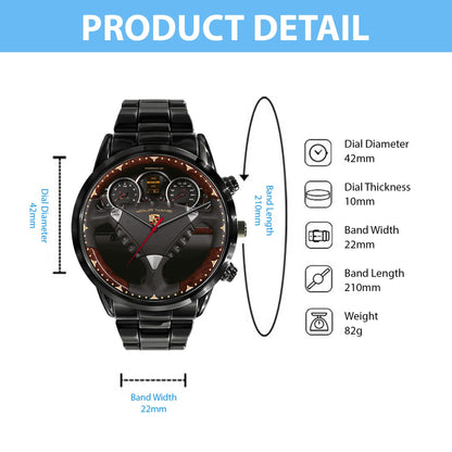 Personalized Pors Cayenne Cabin Luxury Stainless Steel Watch