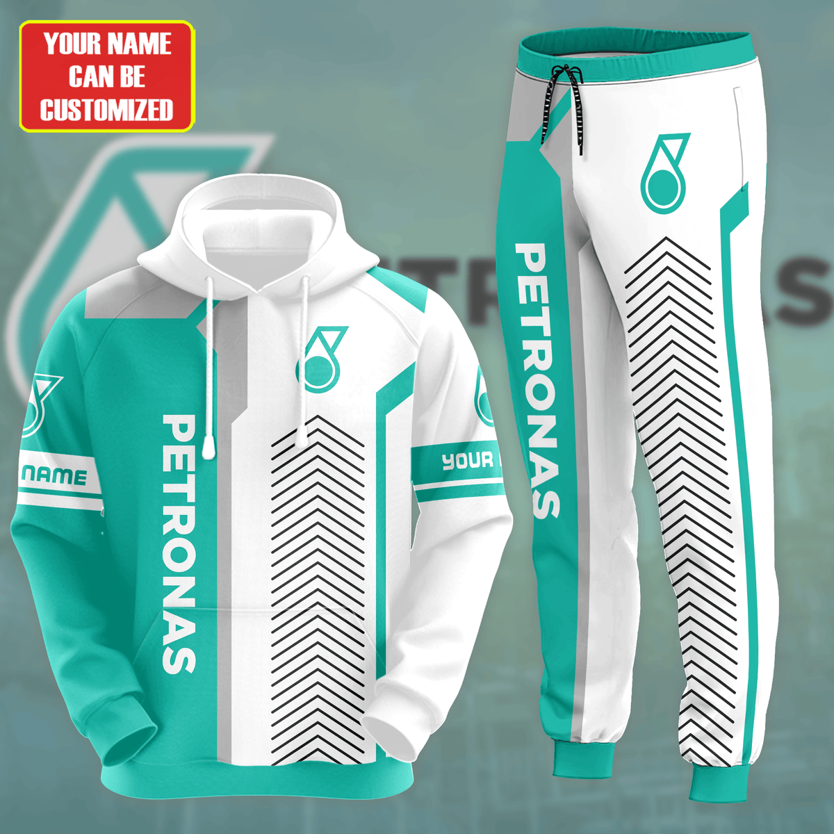 Personalized Merc AMG Petronas 3D All over Printed Hoodie and Sweatpants set