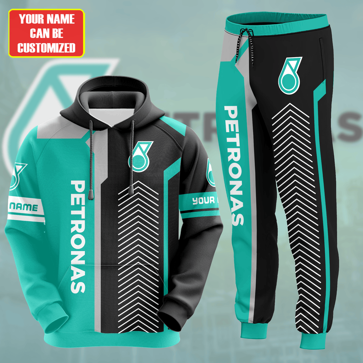 Personalized Merc AMG Petronas 3D All over Printed Hoodie and Sweatpants set