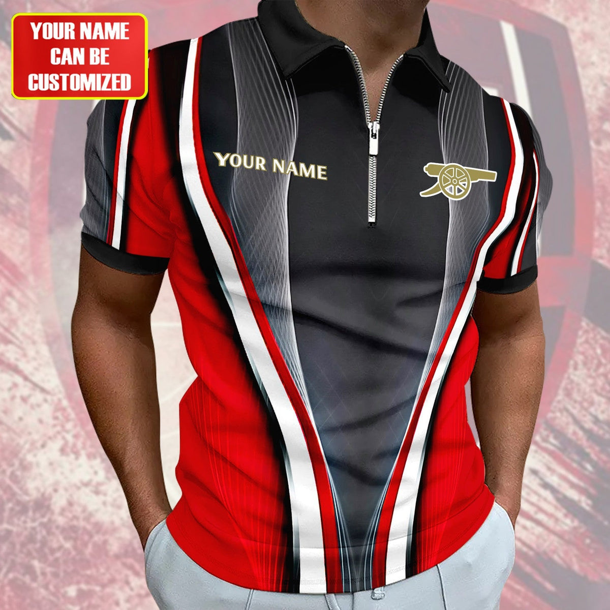 Personalized Arsenal 3D Full Printing Set , Arsenal Shirt , Zipper Polo, Hoodie , Short , Polo ,hawaii V5