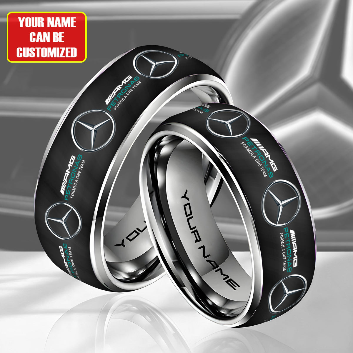 Personalized Merc AMG Petronas Elegant Custom Alloy Ring