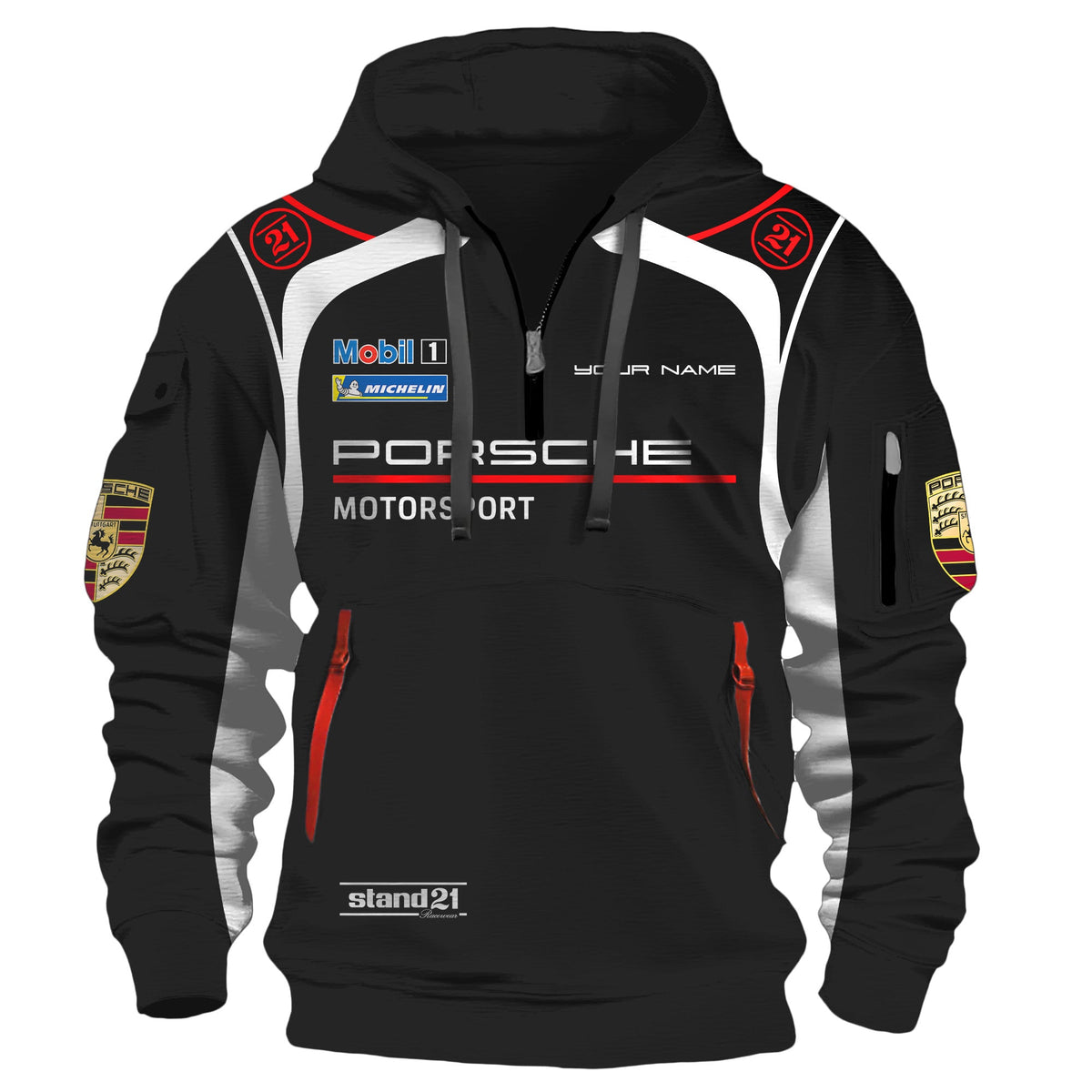 Personalized Pors Motorsport 3D Cotton Hoodie and Sweatpants set