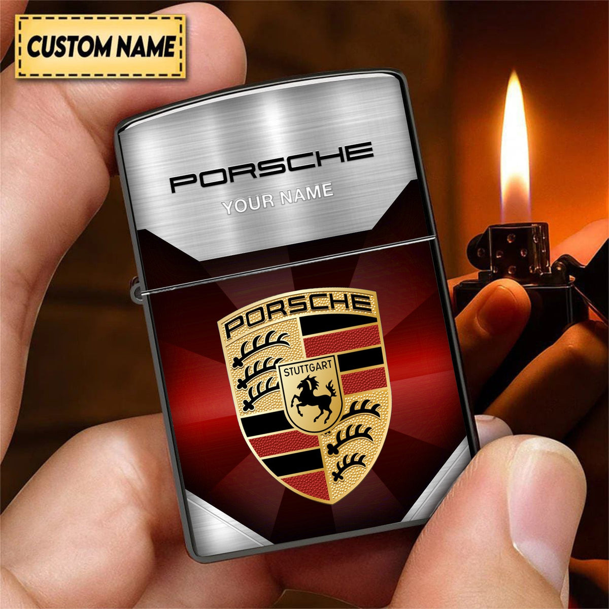 Personalized Pors Elegant Zippo Lighter