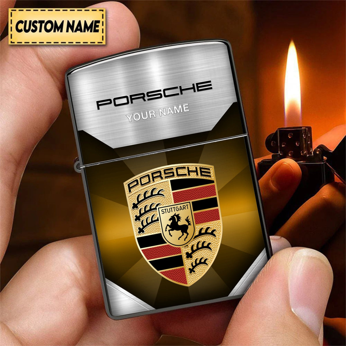 Personalized Pors Elegant Zippo Lighter