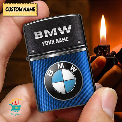 Personalized BW Leather Zippo Lighter