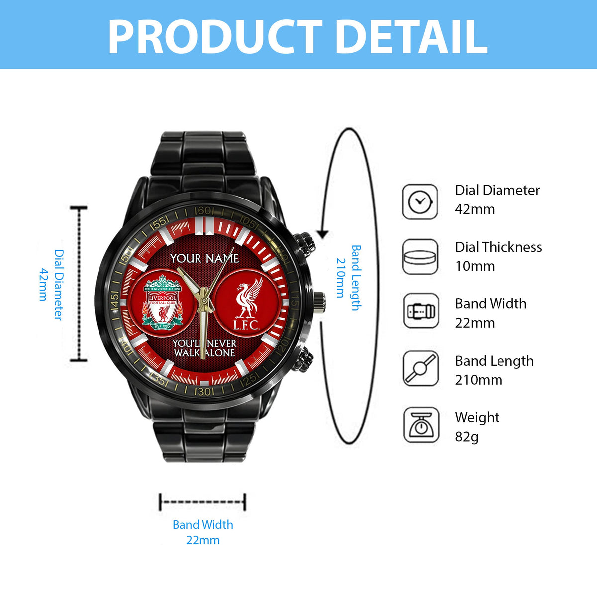 Personalized LVP Luxury Stainless Steel Watch