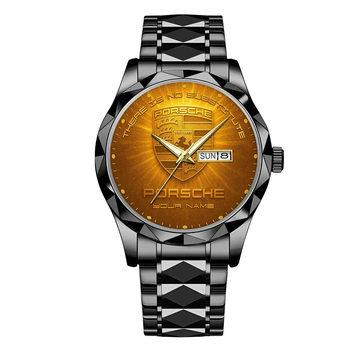 Personalized Pors Golden Alloy Charley Watch