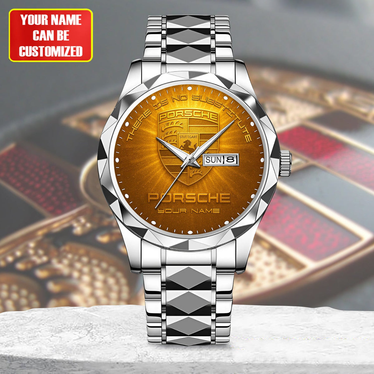 Personalized Pors Golden Alloy Charley Watch
